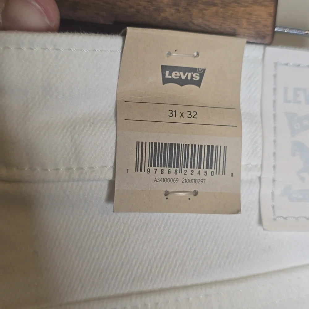 Levi's 726 Flare Jeans White Denim High Rise Size 31 X 32 - Picture 2 of 8